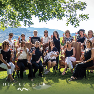 International Women's Day The women of Hester Creek sitting under an oak tree