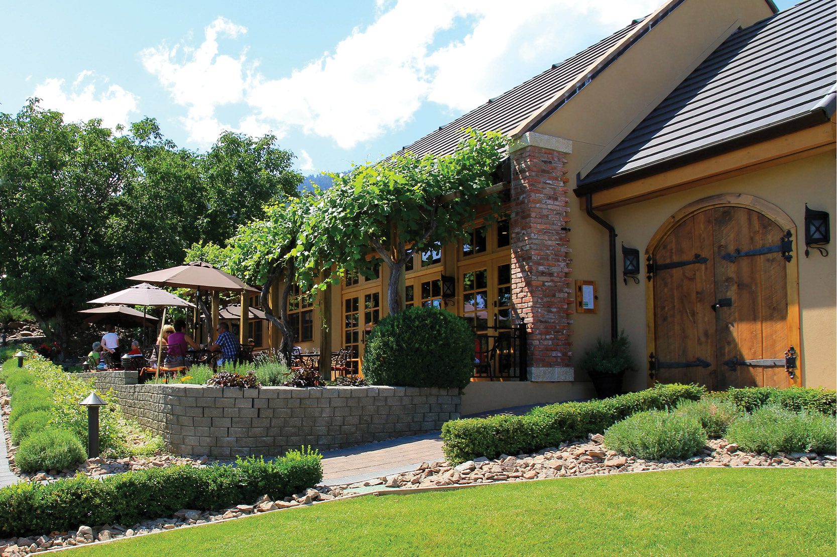 Patio and front door of Terrafina