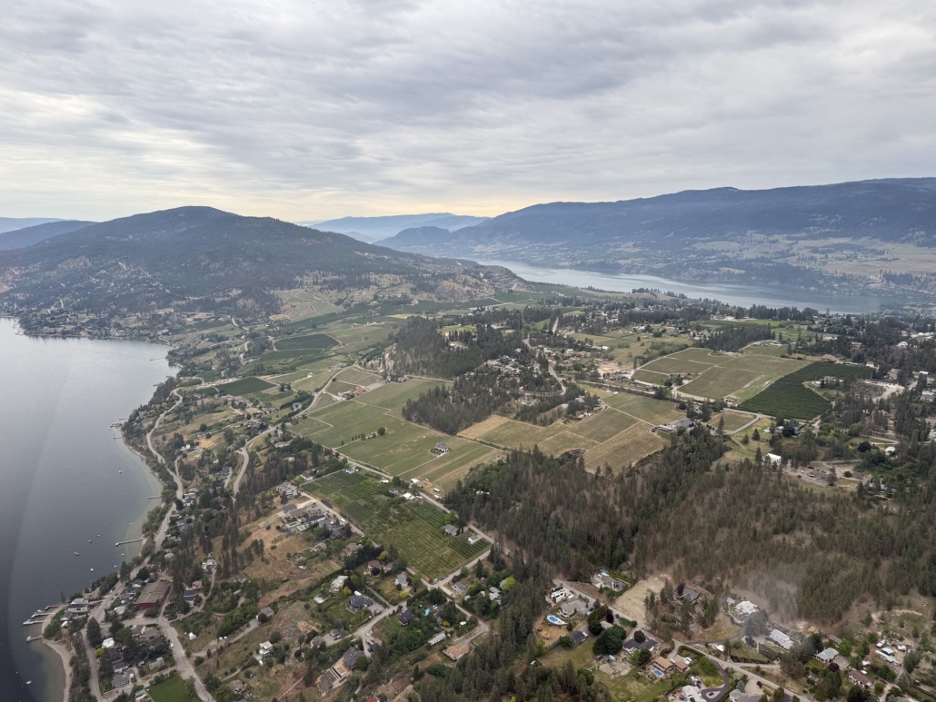 A bird's-eye view of the Okanagan Valley wine region in Canada. (Ryan Chau photo)