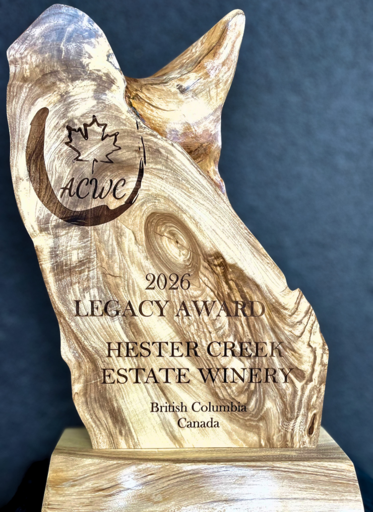 Hester Creek Awarded 2025 Legacy Award from All Canadian Wine Championships