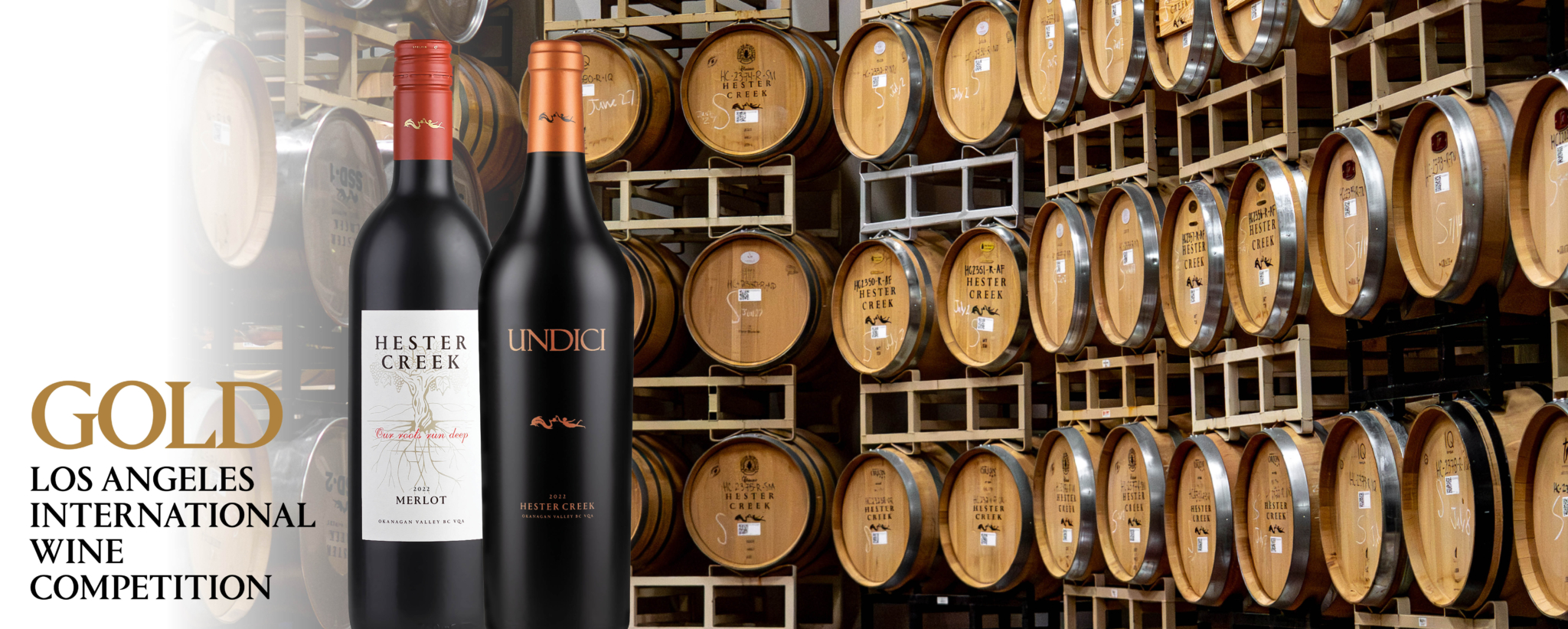 GOLD for OV Merlot & Undici Hester Creek Award Winning Wines