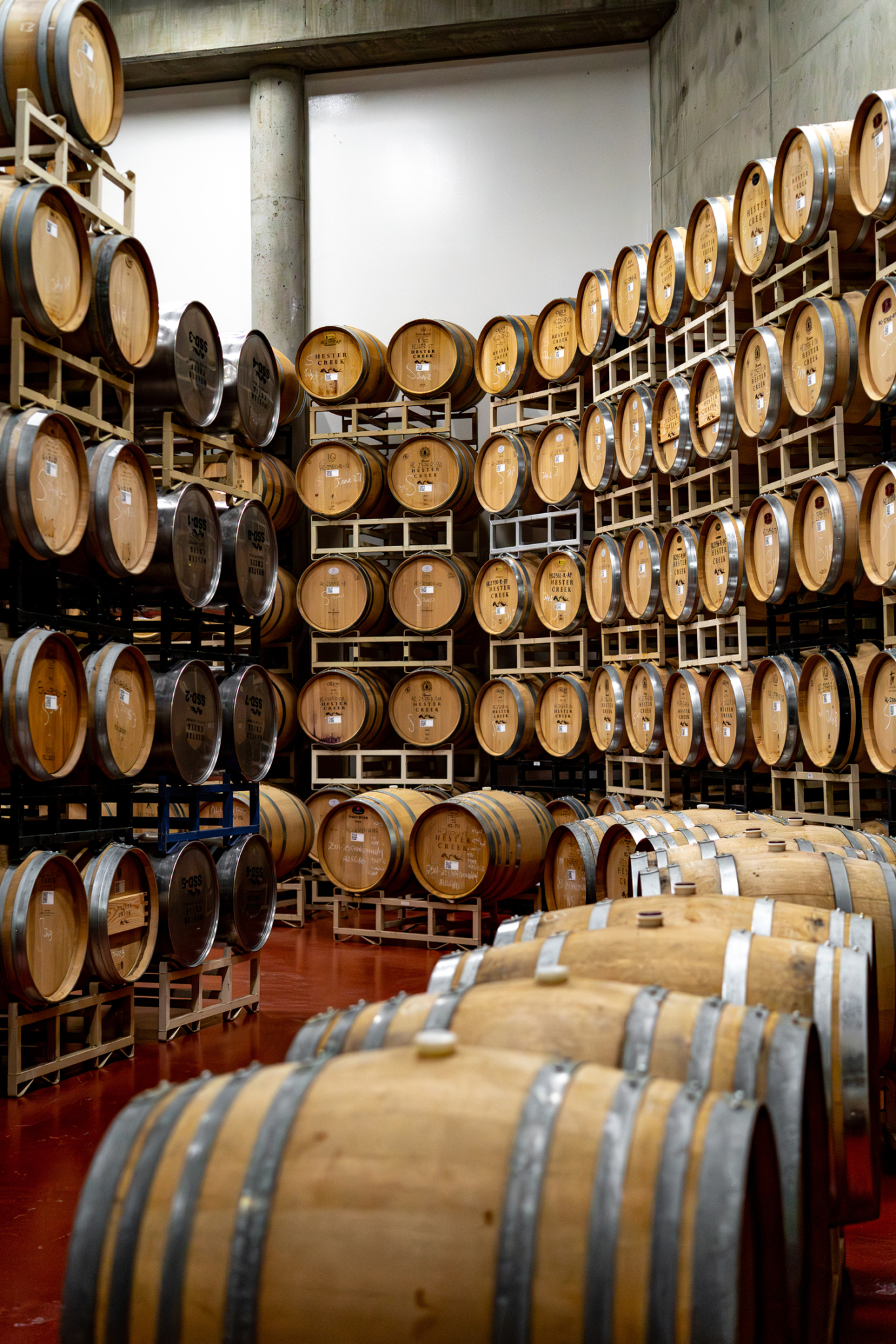 Hester Creek Barrel Room Cellar